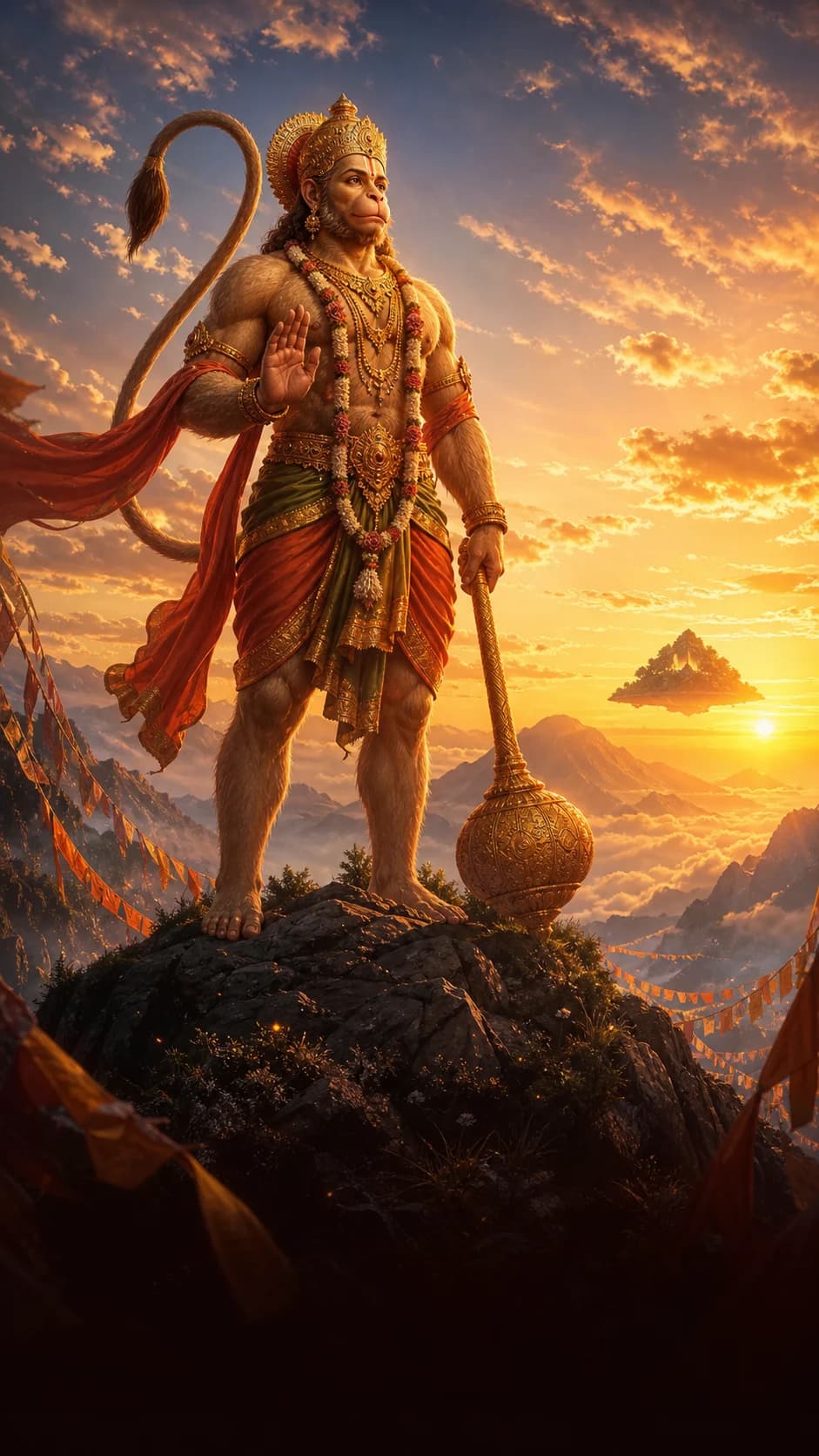 Hanuman radiance wallpaper