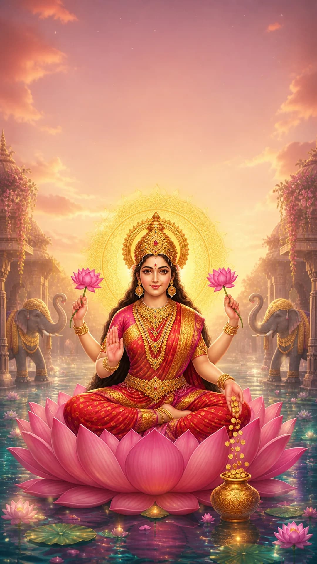 Lakshmi celestial wallpaper
